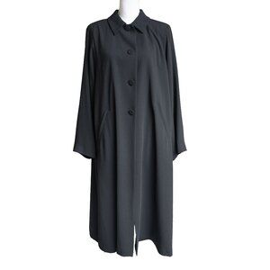 Agnes B Cruella Jacket Goth Academia Black Retro Minimal Lined Swing Coat